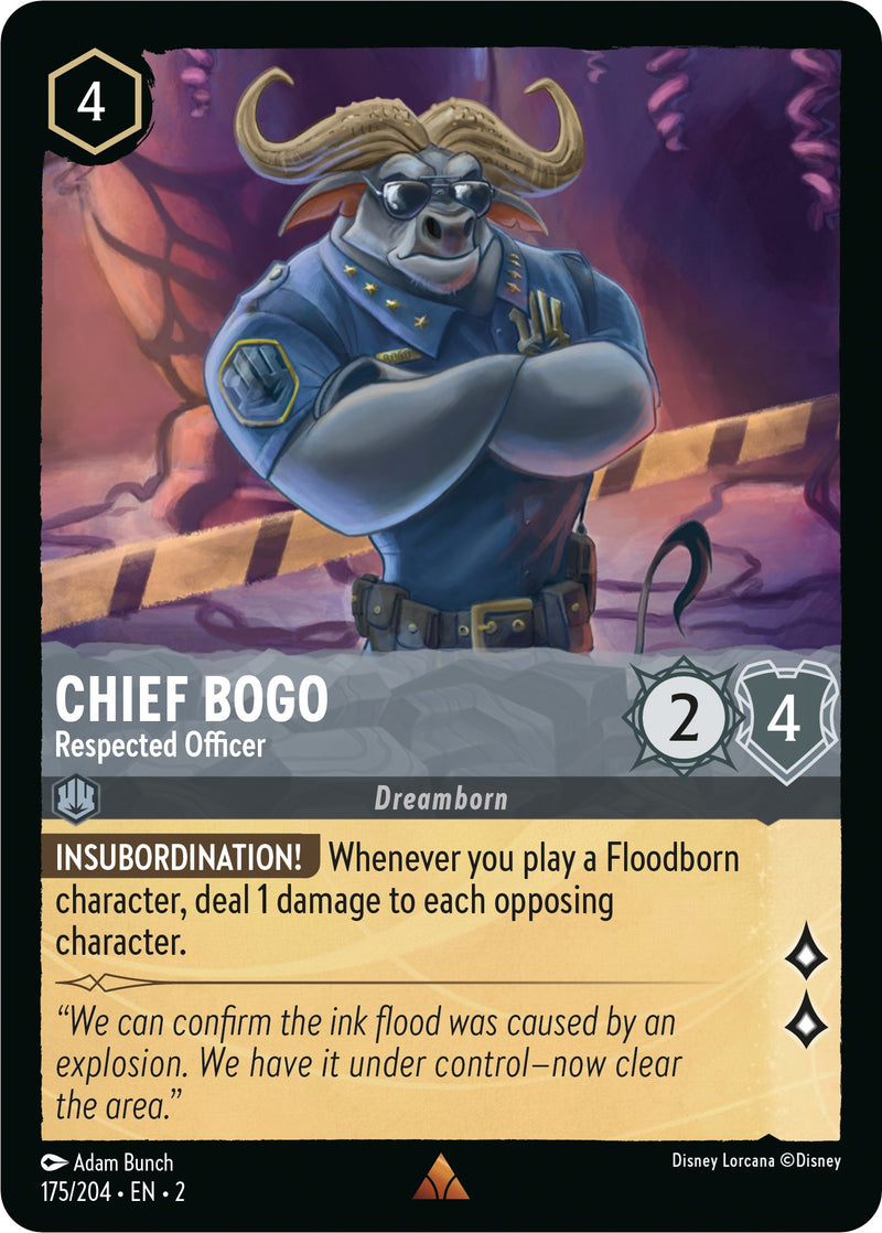 Chief Bogo - Respected Officer (175/204) [Rise of the Floodborn] - Destination Retro