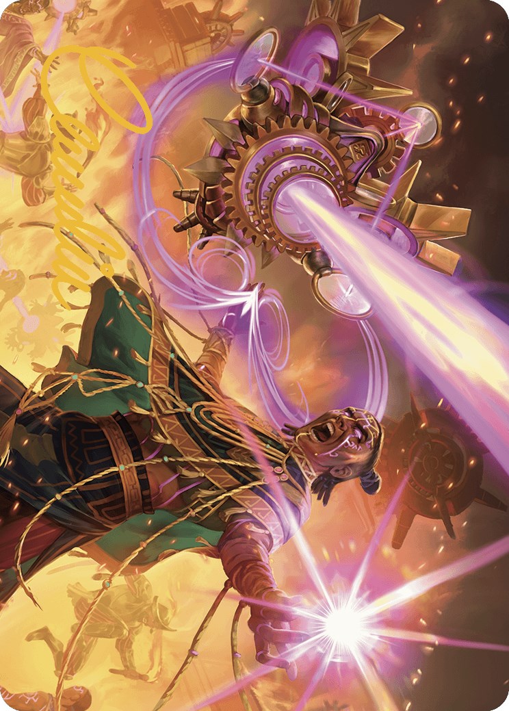 Cosmium Blast Art Card (Gold-Stamped Signature) [The Lost Caverns of Ixalan Art Series] - Destination Retro