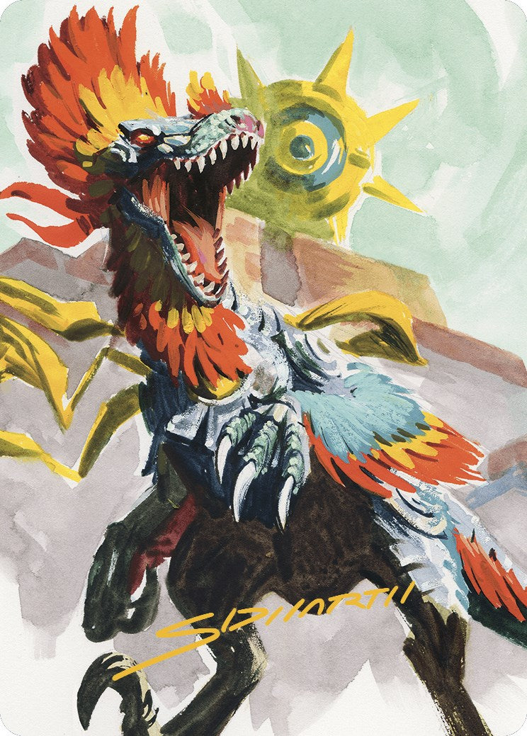 Pantlaza, Sun-Favored Art Card (Gold-Stamped Signature) [The Lost Caverns of Ixalan Art Series] - Destination Retro