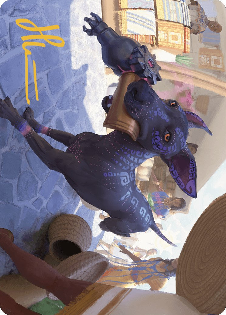 Mischievous Pup Art Card (Gold-Stamped Signature) [The Lost Caverns of Ixalan Art Series] - Destination Retro
