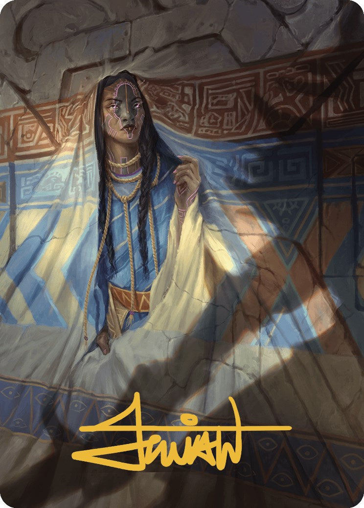 Whispersilk Cloak Art Card (Gold-Stamped Signature) [The Lost Caverns of Ixalan Art Series] - Destination Retro