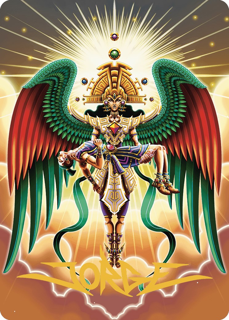 Resplendent Angel Art Card (59/81) (Gold-Stamped Signature) [The Lost Caverns of Ixalan Art Series] - Destination Retro
