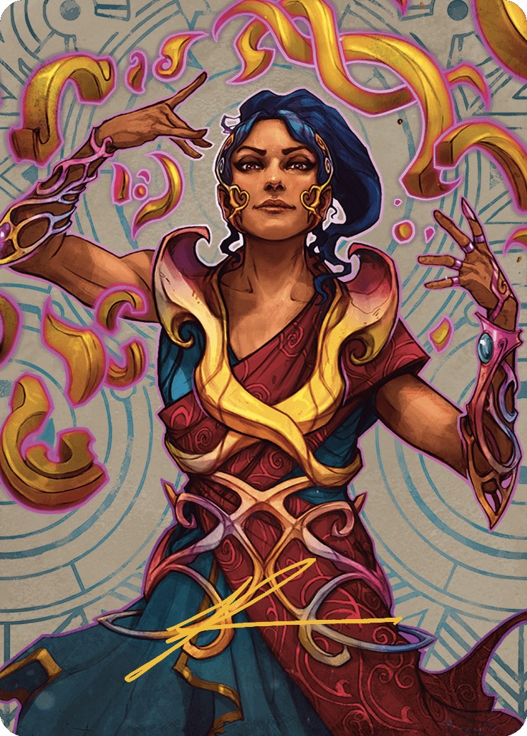 Saheeli, the Sun's Brilliance Art Card (Gold-Stamped Signature) [The Lost Caverns of Ixalan Art Series] - Destination Retro