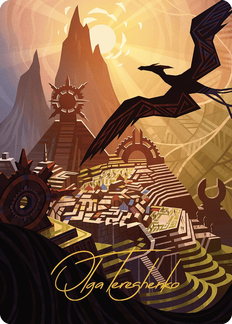 Plains Art Card (Gold-Stamped Signature) [The Lost Caverns of Ixalan Art Series] - Destination Retro
