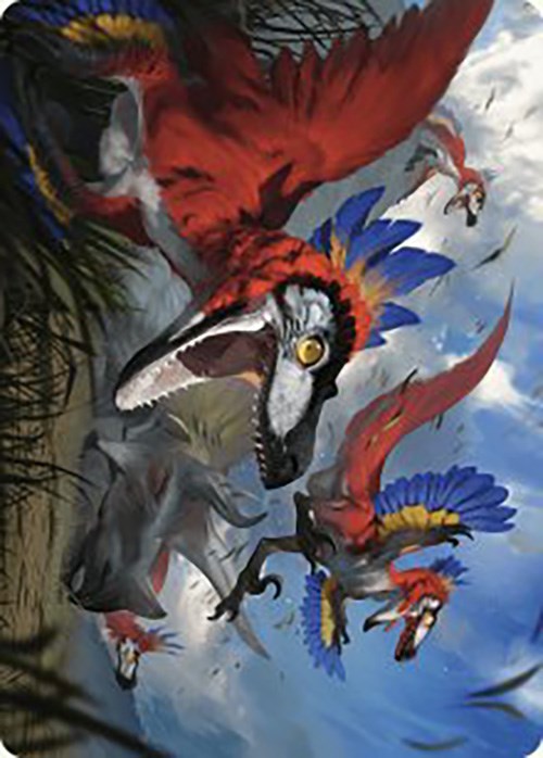 Wrathful Raptors Art Card [The Lost Caverns of Ixalan Art Series] - Destination Retro