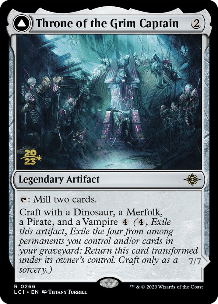 Throne of the Grim Captain // The Grim Captain [The Lost Caverns of Ixalan Prerelease Cards] - Destination Retro