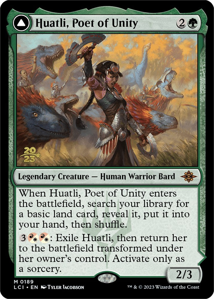 Huatli, Poet of Unity // Roar of the Fifth People [The Lost Caverns of Ixalan Prerelease Cards] - Destination Retro