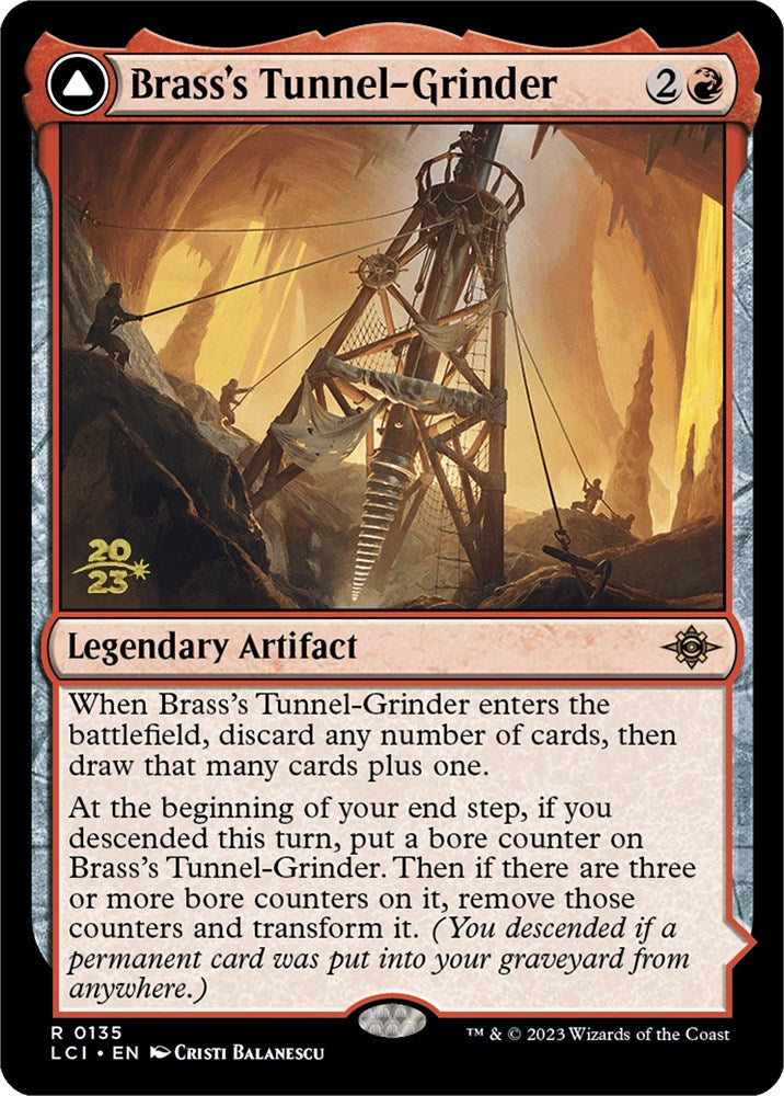 Brass's Tunnel-Grinder // Tecutlan, the Searing Rift [The Lost Caverns of Ixalan Prerelease Cards] - Destination Retro