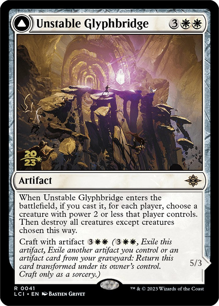 Unstable Glyphbridge // Sandswirl Wanderglyph [The Lost Caverns of Ixalan Prerelease Cards] - Destination Retro