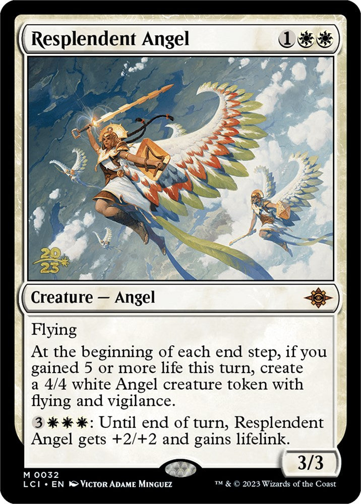 Resplendent Angel (LCI) [The Lost Caverns of Ixalan Prerelease Cards] - Destination Retro
