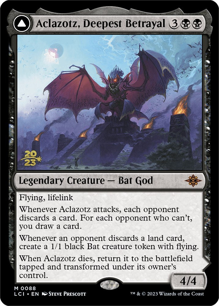Aclazotz, Deepest Betrayal // Temple of the Dead [The Lost Caverns of Ixalan Prerelease Cards] - Destination Retro