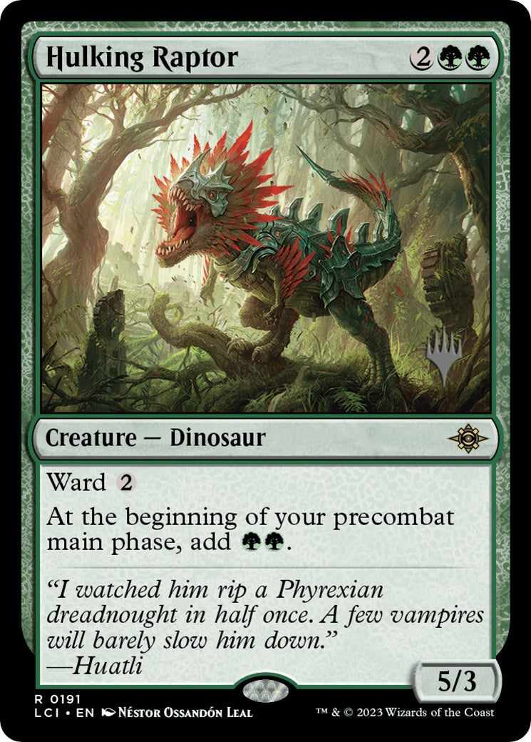 Hulking Raptor (Promo Pack) [The Lost Caverns of Ixalan Promos] - Destination Retro