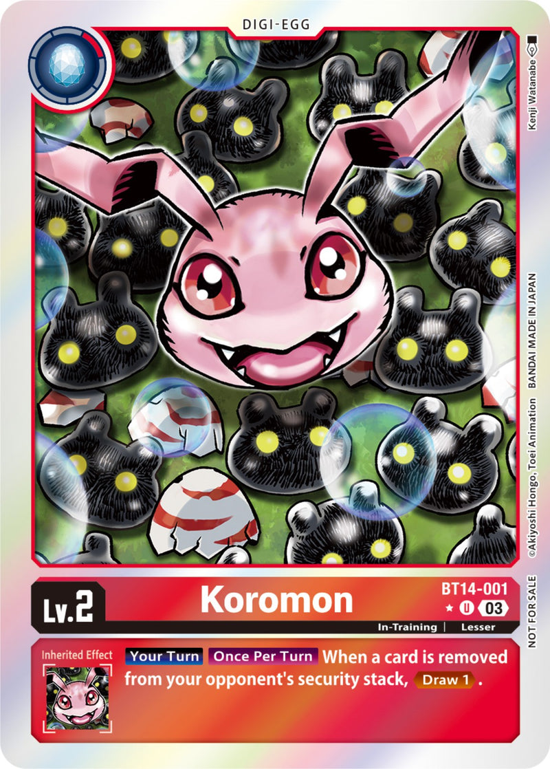Koromon [BT14-001] (Blast Ace Box Promotion Pack) [Blast Ace] - Destination Retro