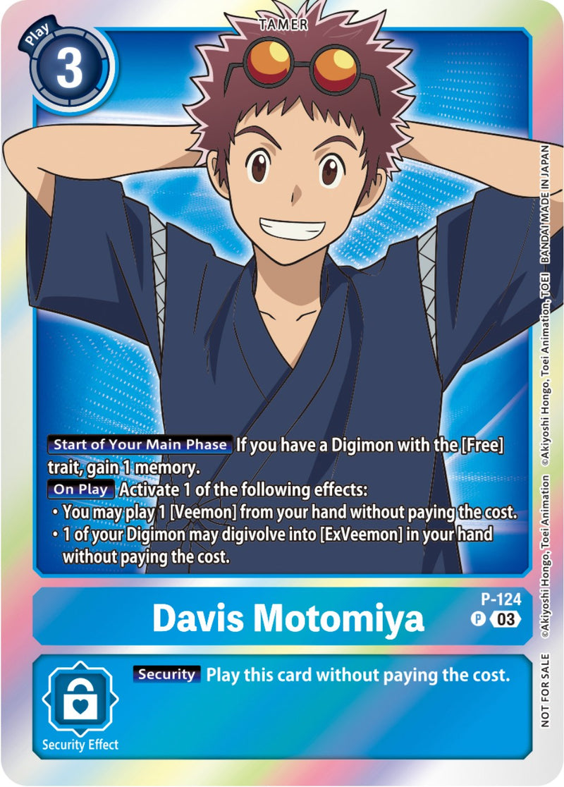 Davis Motomiya [P-124] (Tamer Party Pack -The Beginning- Ver. 2.0) [Promotional Cards] - Destination Retro