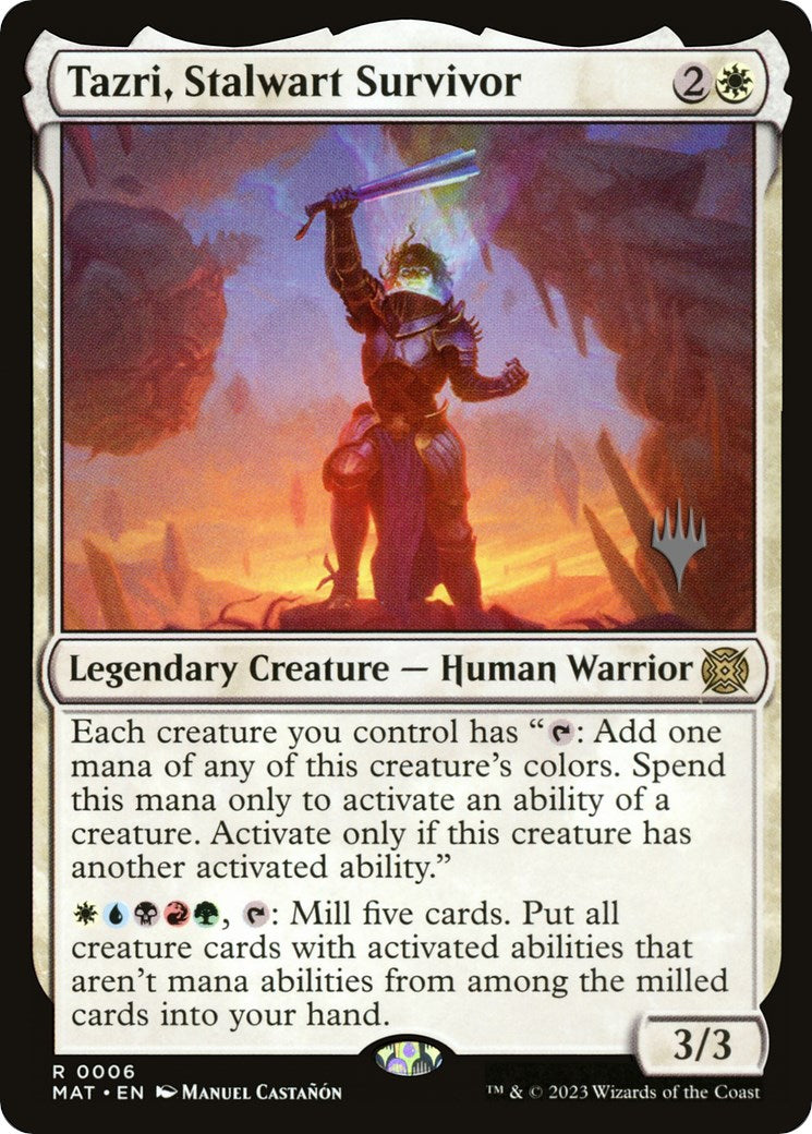Tazri, Stalwart Survivor (Promo Pack) [The Lost Caverns of Ixalan Promos] - Destination Retro