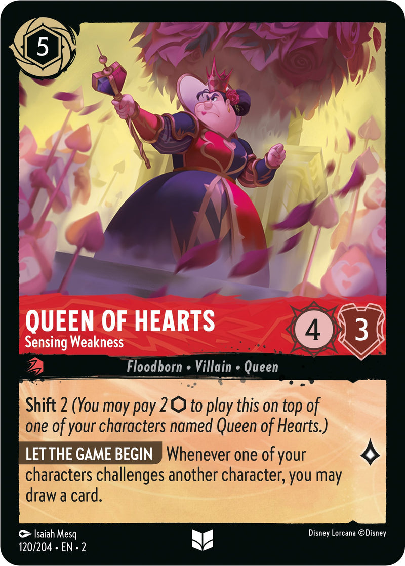 Queen of Hearts - Sensing Weakness (120/204) [Rise of the Floodborn] - Destination Retro