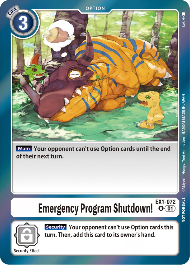 Emergency Program Shutdown! [EX1-072] (Blast Ace Double Pack Set) [Classic Collection] - Destination Retro