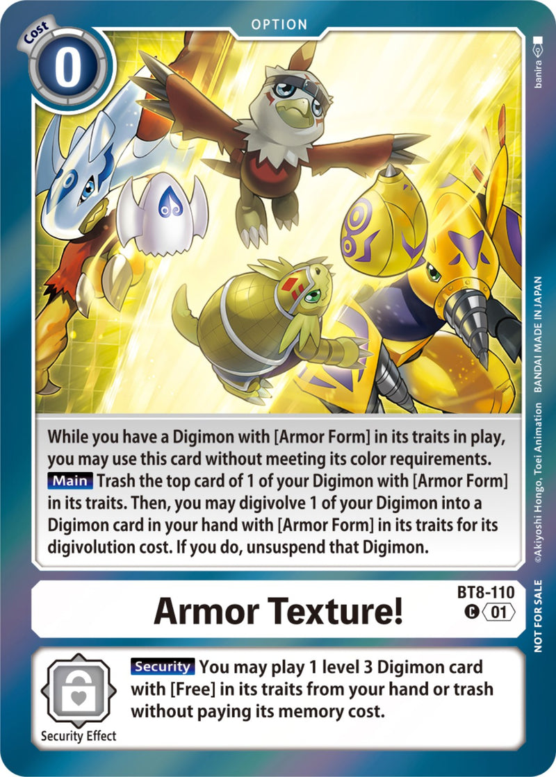 Armor Texture! [BT8-110] (Blast Ace Double Pack Set) [New Awakening] - Destination Retro