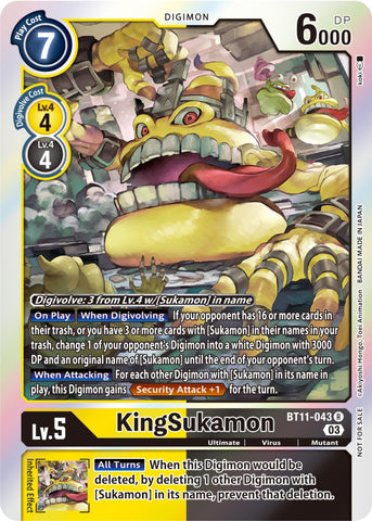 KingSukamon [BT11-043] (Winner Pack -Blast Ace-) [Dimensional Phase] - Destination Retro