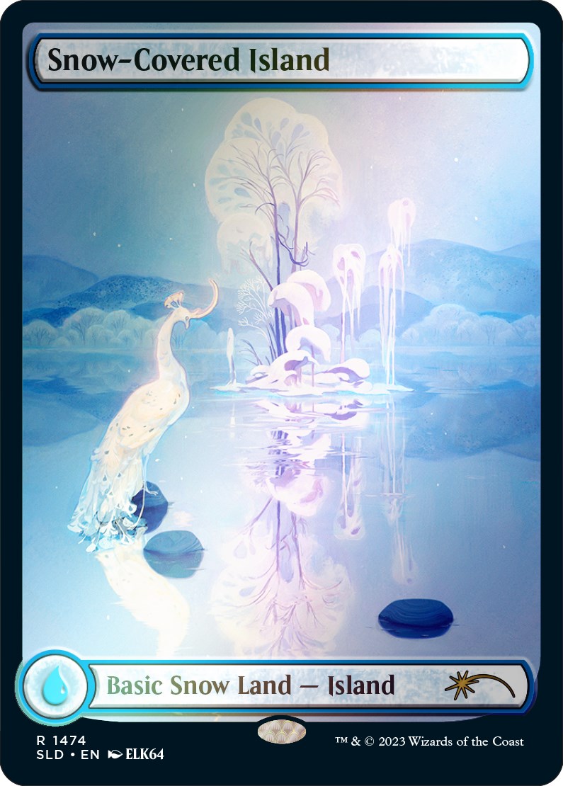 Snow-Covered Island (1474) (Rainbow Foil) [Secret Lair Drop Series] - Destination Retro