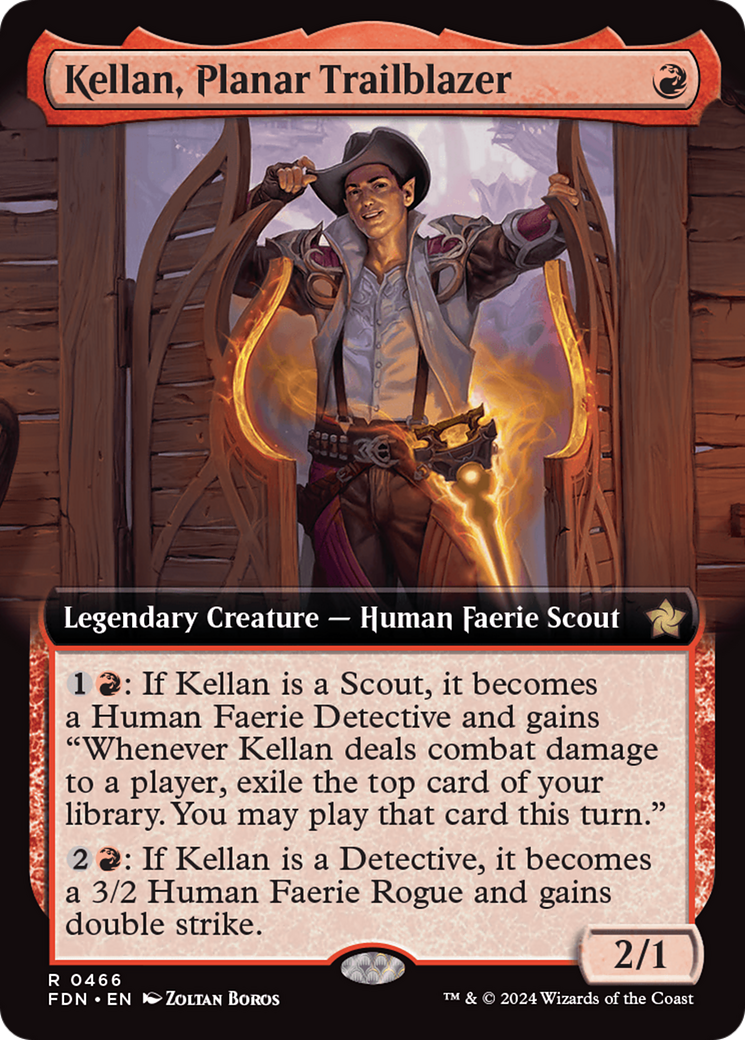 Kellan, Planar Trailblazer (Extended Art) [Foundations] - Destination Retro