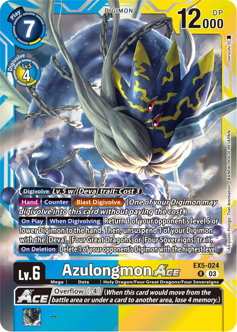 Azulongmon Ace [EX5-024] [Animal Colosseum] - Destination Retro