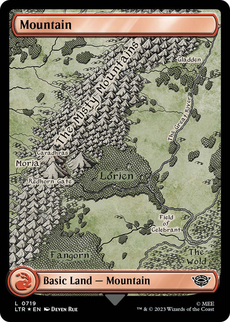 Mountain (719) (Surge Foil) [The Lord of the Rings: Tales of Middle-Earth] - Destination Retro