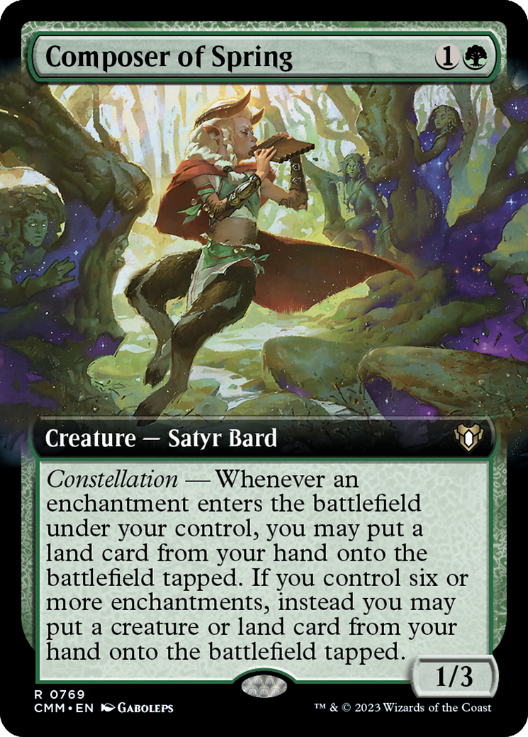 Composer of Spring (Extended Art) [Commander Masters] - Destination Retro