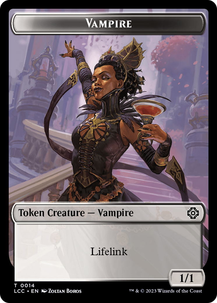 Vampire (0014) // Vampire Demon Double-Sided Token [The Lost Caverns of Ixalan Commander Tokens] - Destination Retro