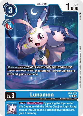 Lunamon [EX5-016] [Animal Colosseum] - Destination Retro
