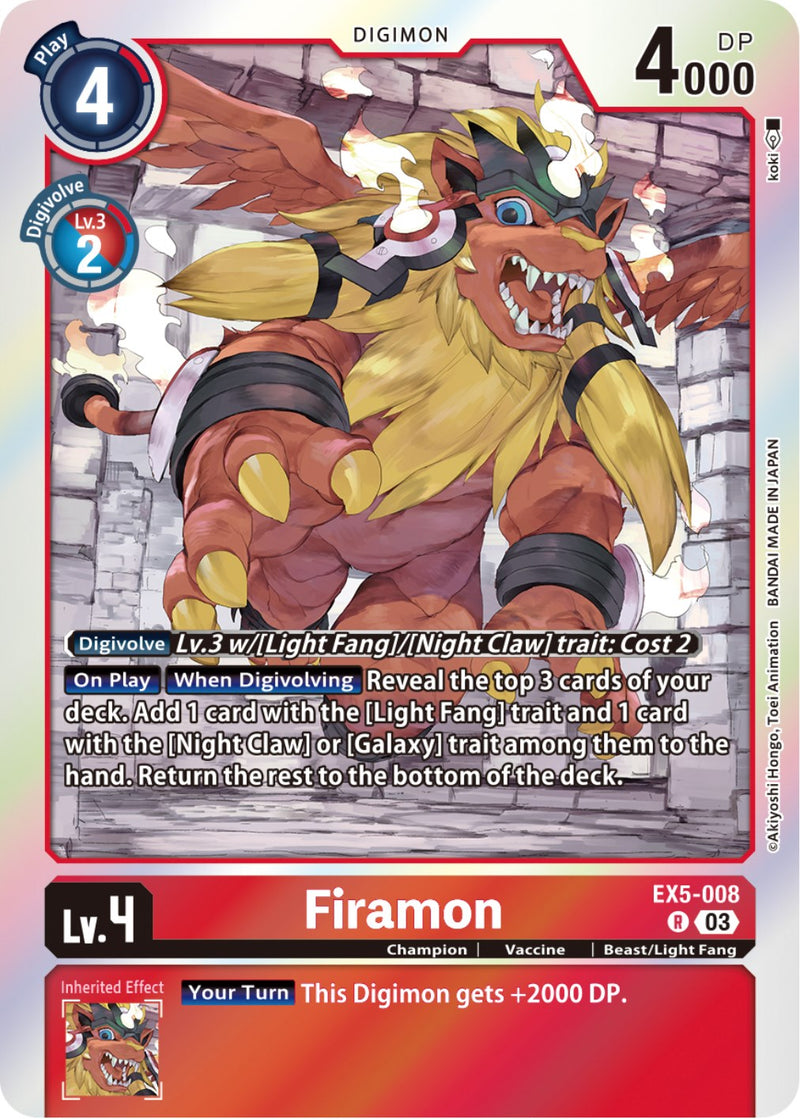 Firamon [EX5-008] [Animal Colosseum] - Destination Retro