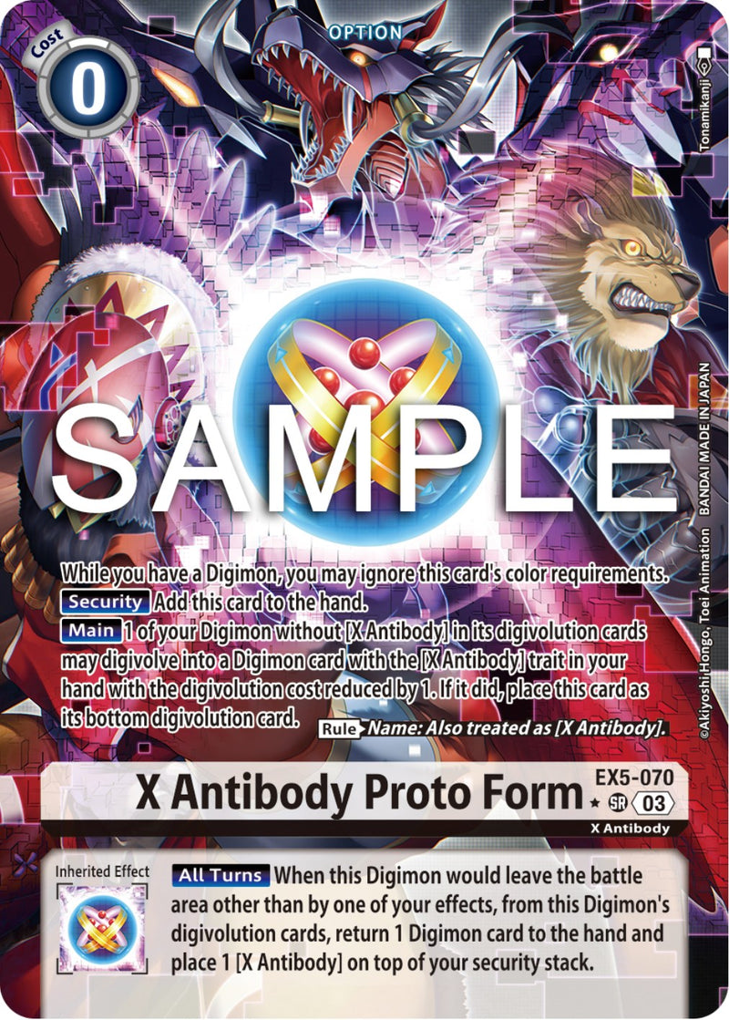 X Antibody Proto Form [EX5-070] (Alternate Art) [Animal Colosseum] - Destination Retro
