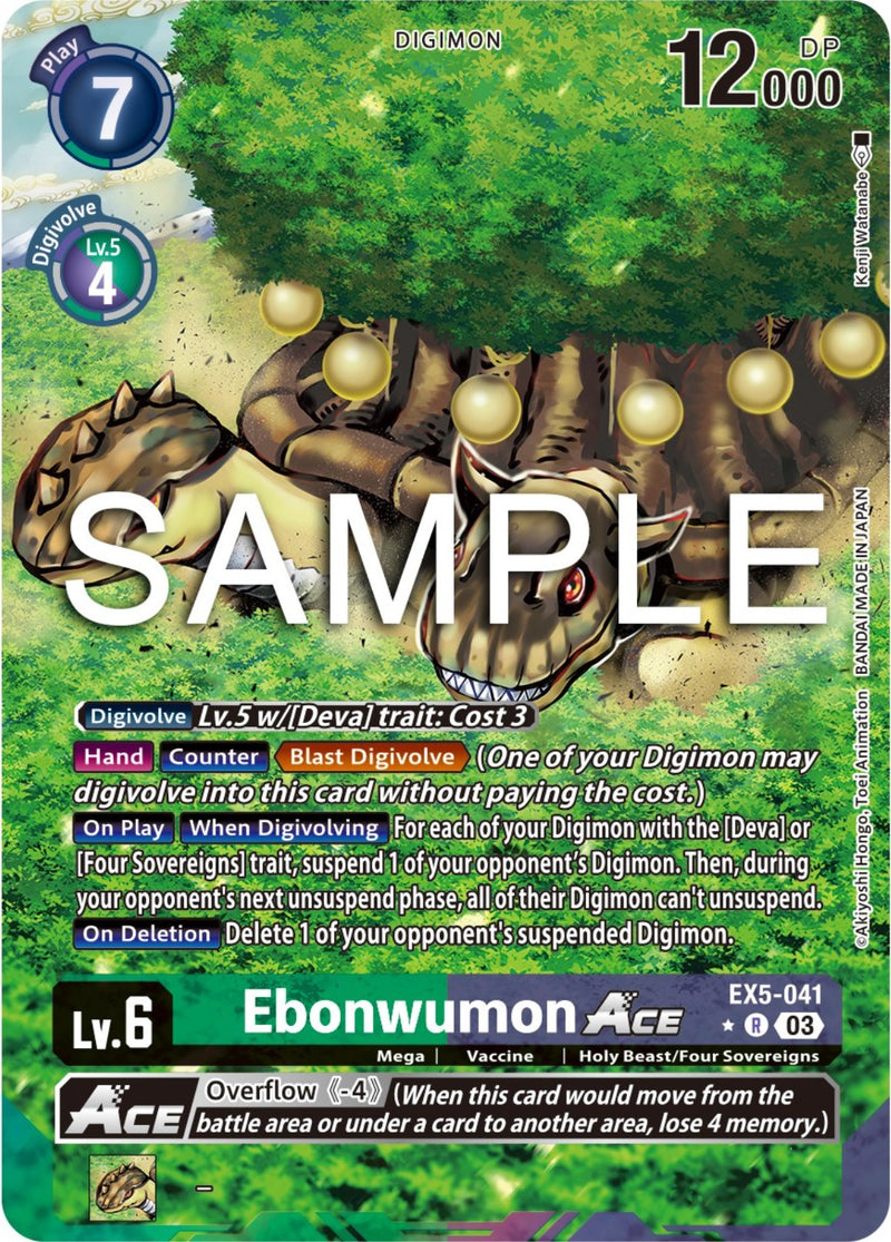 Ebonwumon Ace [EX5-041] (Alternate Art) [Animal Colosseum] - Destination Retro