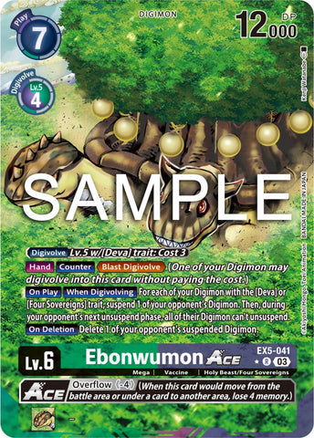 Ebonwumon Ace [EX5-041] (Alternate Art) [Animal Colosseum] - Destination Retro