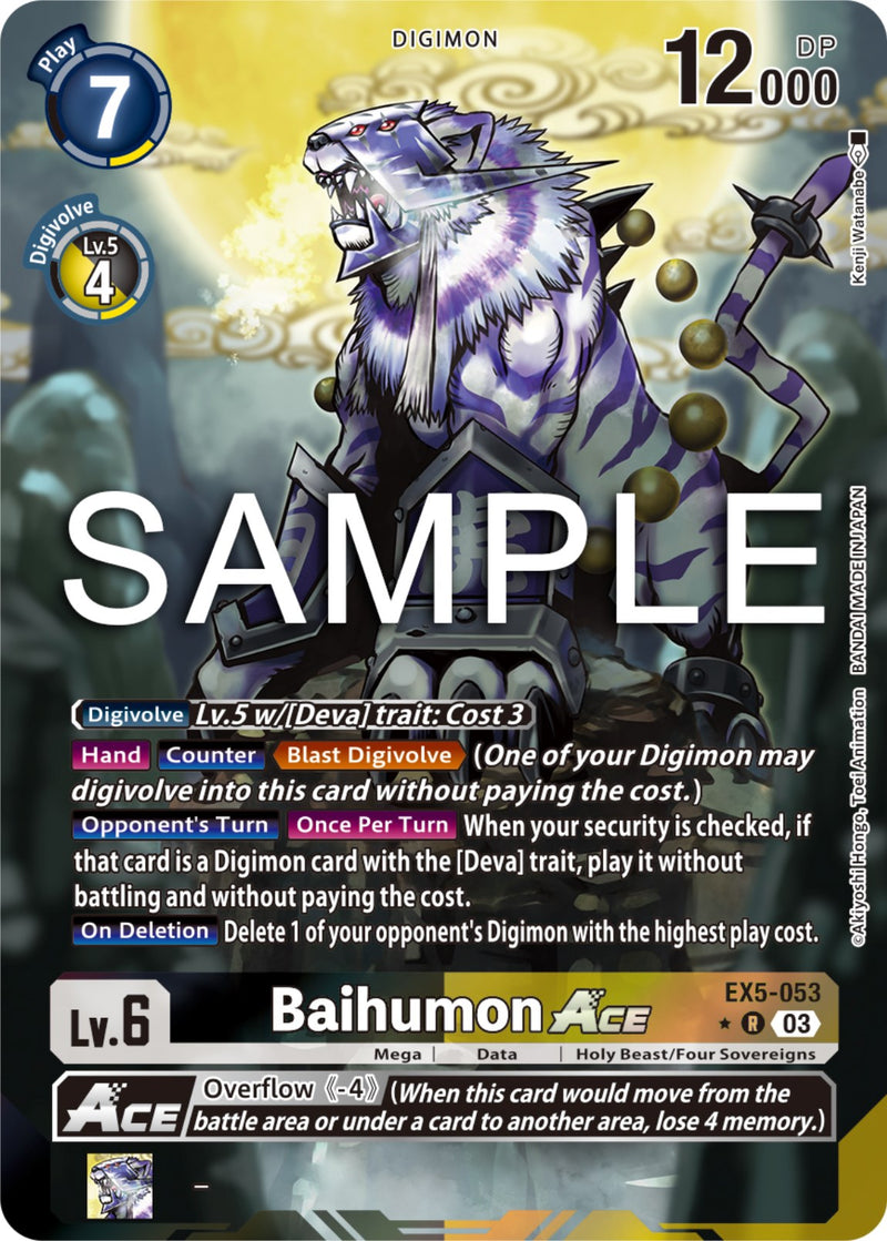 Baihumon Ace [EX5-053] (Alternate Art) [Animal Colosseum] - Destination Retro