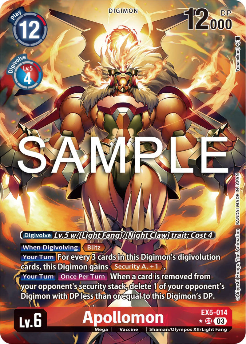 Apollomon [EX5-014] (Alternate Art) [Animal Colosseum] - Destination Retro