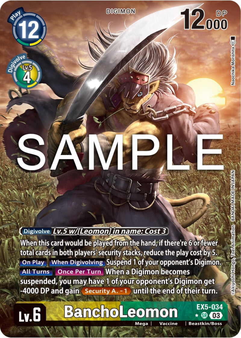 BanchoLeomon [EX5-034] (Alternate Art) [Animal Colosseum] - Destination Retro