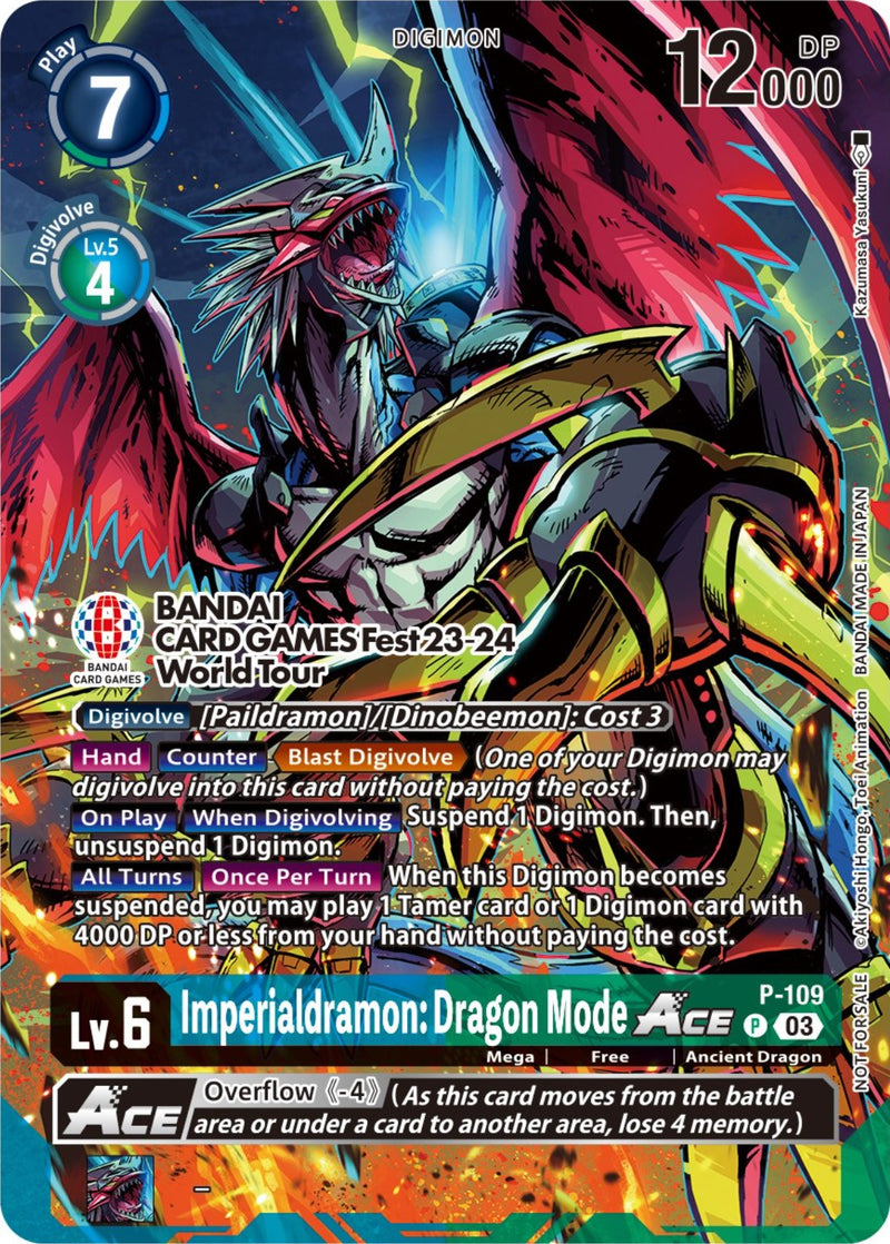 Imperialdramon: Dragon Mode Ace [P-109] (BANDAI Card Games Fest 23-24 World Tour) [Promotional Cards] - Destination Retro