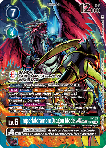 Imperialdramon: Dragon Mode Ace [P-109] (BANDAI Card Games Fest 23-24 World Tour) [Promotional Cards] - Destination Retro