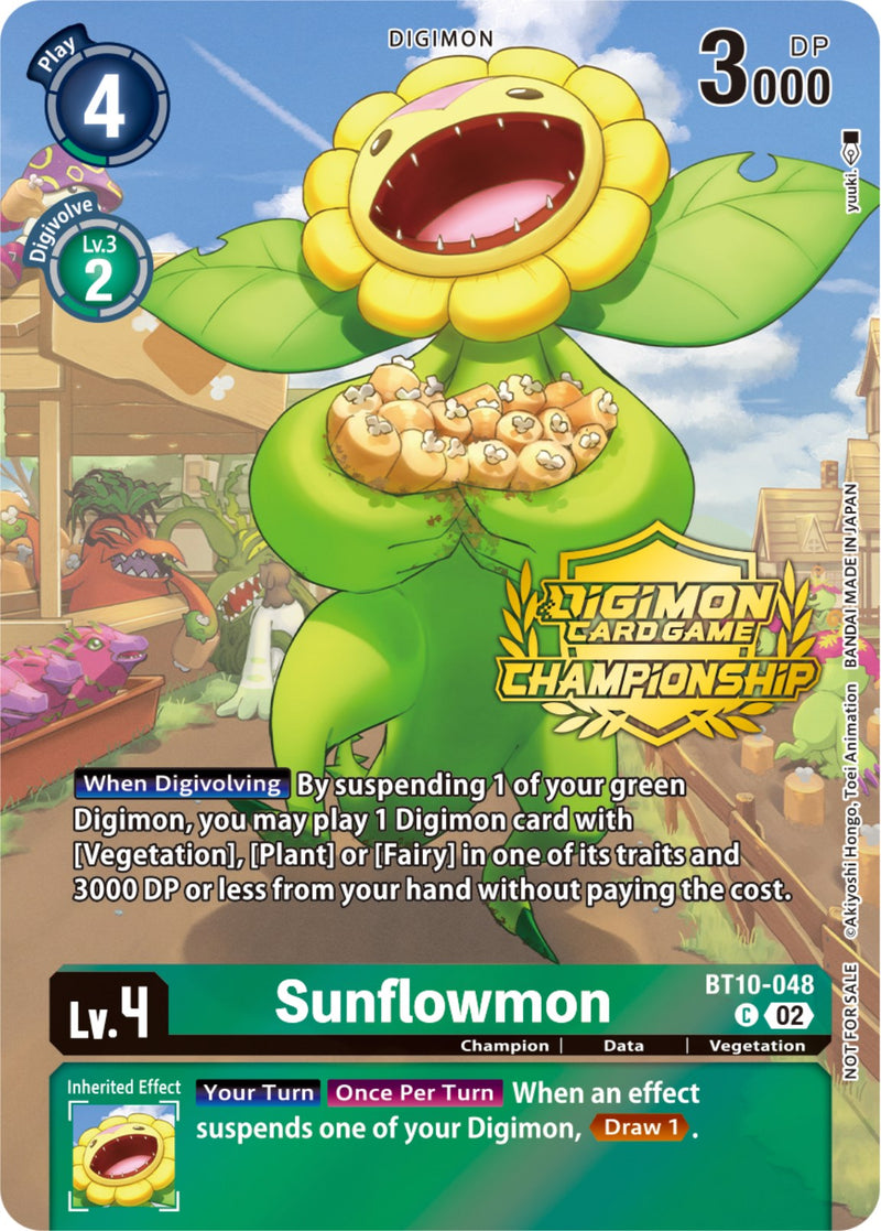 Sunflowmon [BT10-048] (Championship 2023 Tamers Pack) [Xros Encounter Promos] - Destination Retro