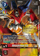 Shoutmon X3 [BT11-012] (Championship 2023 Tamers Pack) [Dimensional Phase Promos] - Destination Retro