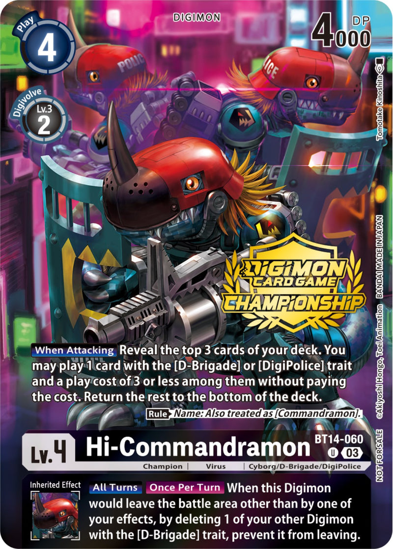 Hi-Commandramon [BT14-060] (Championship 2023 Tamers Pack) [Blast Ace Promos] - Destination Retro