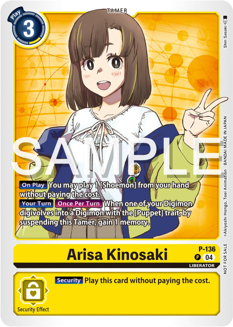 Arisa Kinosaki [P-136] (Digimon Liberator Promotion Pack) [Promotional Cards] - Destination Retro
