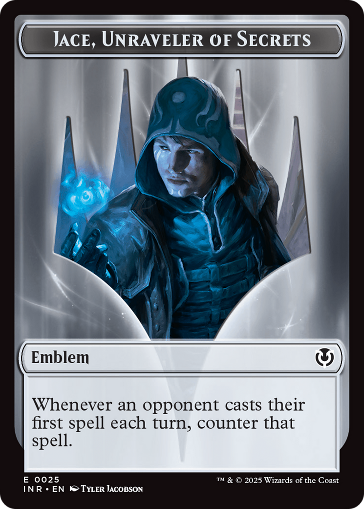 Human Wizard // Emblem - Jace, Unraveler of Secrets Double-Sided Token [Innistrad Remastered Tokens] - Destination Retro