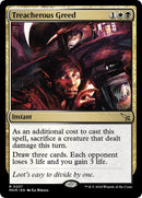 Treacherous Greed (Promo Pack) [Murders at Karlov Manor Promos] - Destination Retro