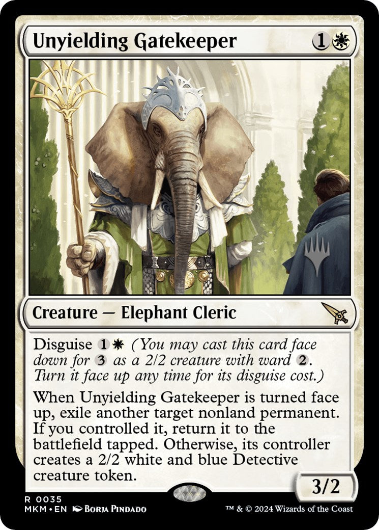 Unyielding Gatekeeper (Promo Pack) [Murders at Karlov Manor Promos] - Destination Retro