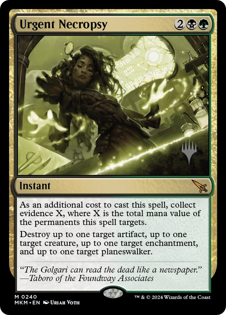 Urgent Necropsy (Promo Pack) [Murders at Karlov Manor Promos] - Destination Retro
