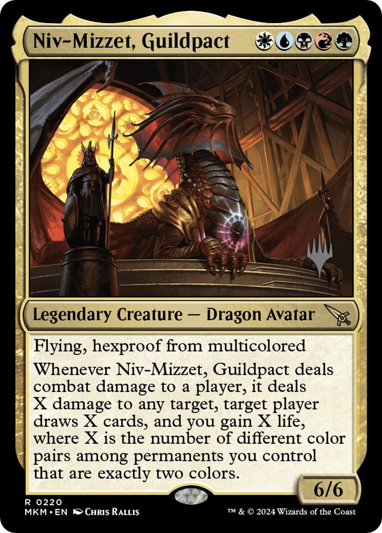 Niv-Mizzet, Guildpact (Promo Pack) [Murders at Karlov Manor Promos] - Destination Retro