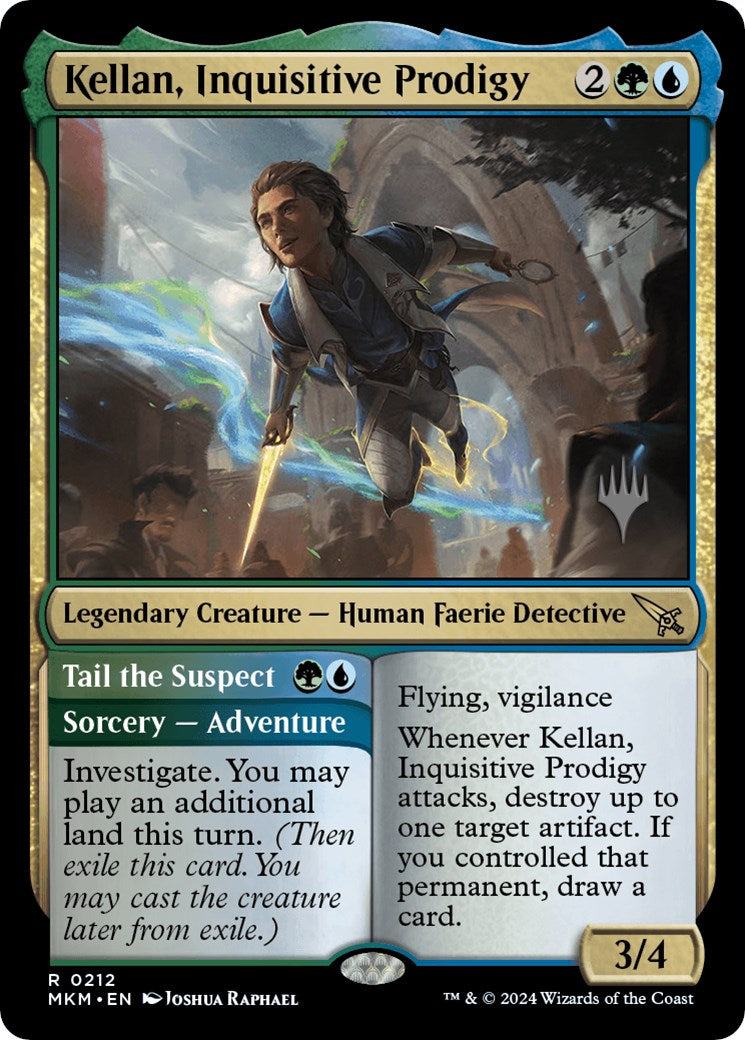 Kellan, Inquisitive Prodigy // Tail the Suspect (Promo Pack) [Murders at Karlov Manor Promos] - Destination Retro