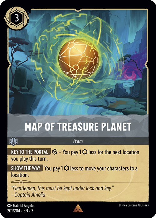 Map of Treasure Planet (201/204) [Into the Inklands] - Destination Retro